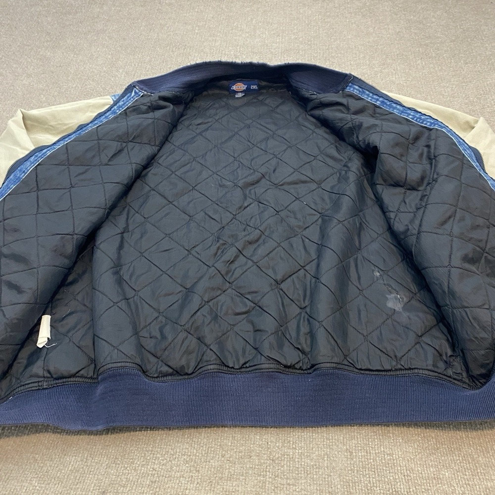 Vintage Dickies Denim Jacket 90s Y2K Blanket Lined Size XXL Bomber Distressed - Picture 8 of 13